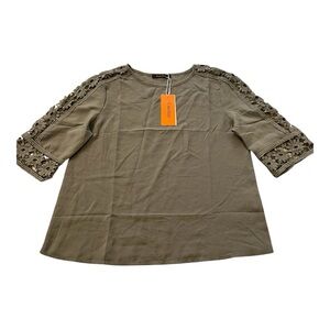 NWT Falechay Women's Blouse- Olive Size Small